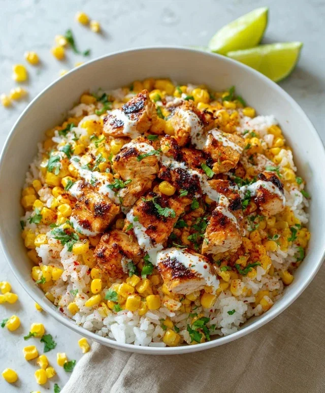Street Corn Chicken Rice Bowl Recipe
