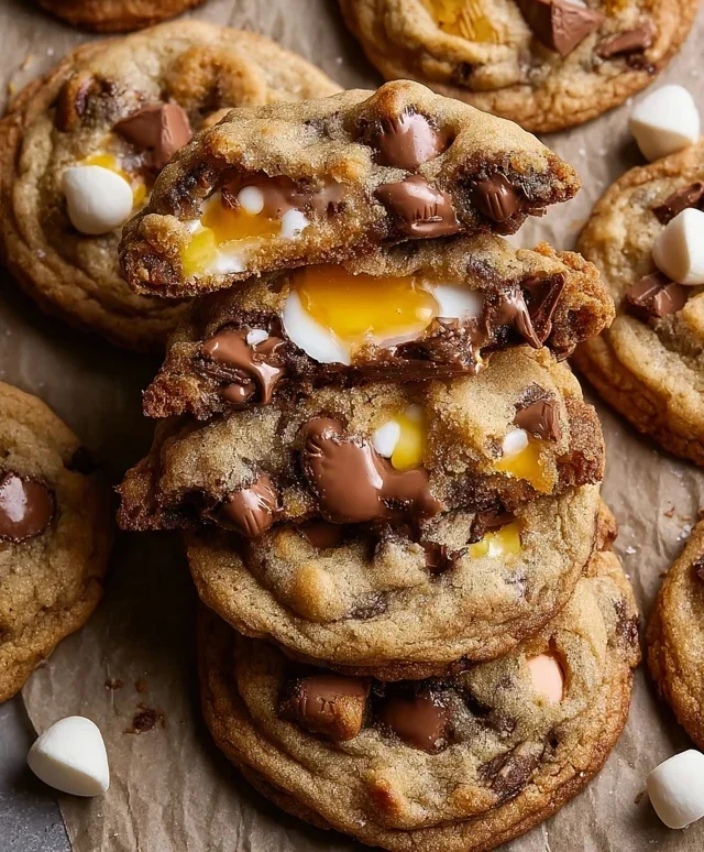 Brown Butter Cadbury Egg Cookies