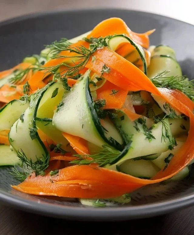 Carrot and Cucumber Ribbon Salad