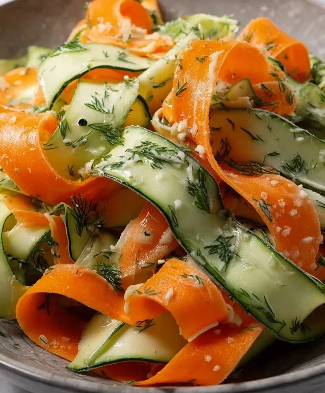 Carrot and Cucumber Ribbon Salad