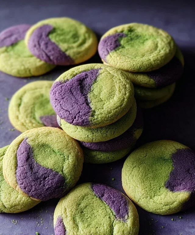 Matcha Ube Cookies