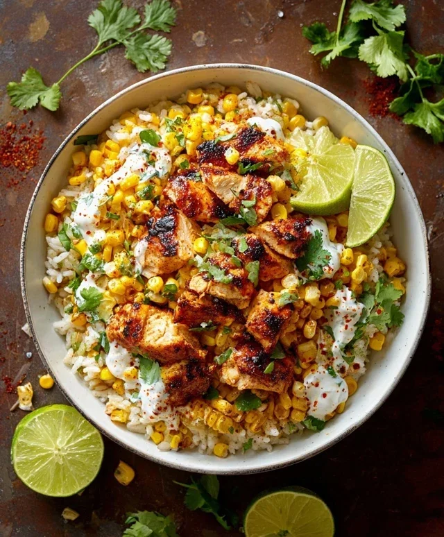 Street Corn Chicken Rice Bowl Recipe