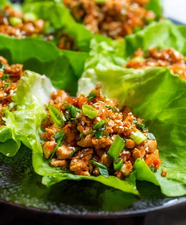 Asian chicken lettuce wraps recipe (Whole30, Pnon-non-non-alcoholic alternativeic non-alcoholic aleo, Low Carb)