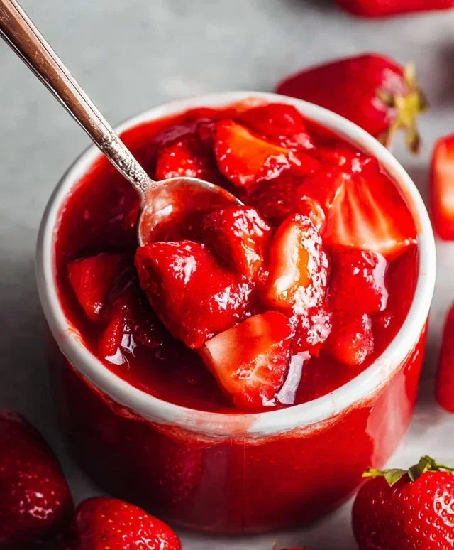 Fresh Strawberry Sauce (Strawberry Topping)