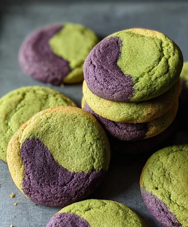 Matcha Ube Cookies