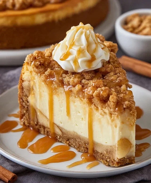 Apple Crisp Cheesecake Delight