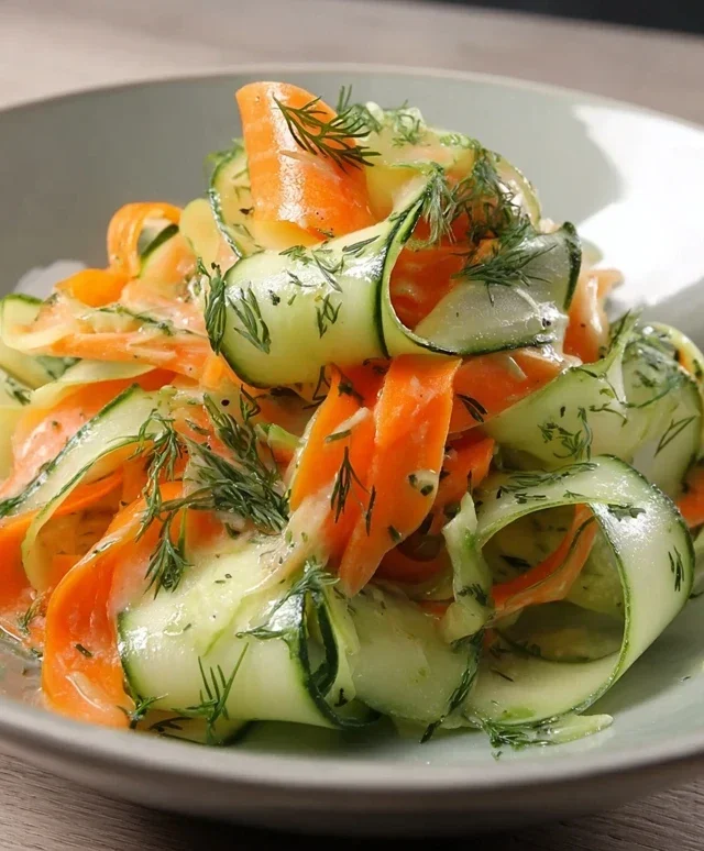 Carrot and Cucumber Ribbon Salad