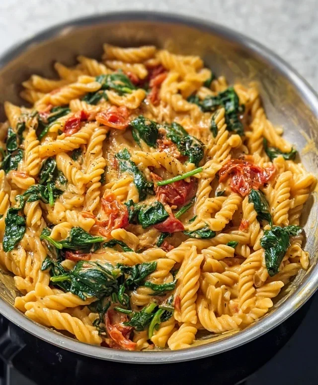 One-Pot Spinach Tomato Pasta