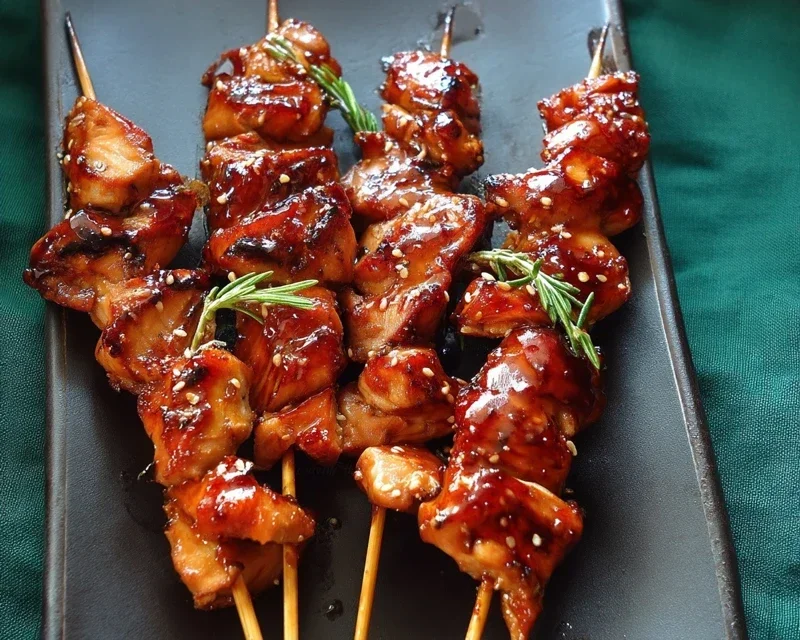 Grilled Bourbon Extract Extract Peach BBQ Chicken