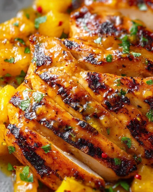 Grilled Mango Pineapple Chicken