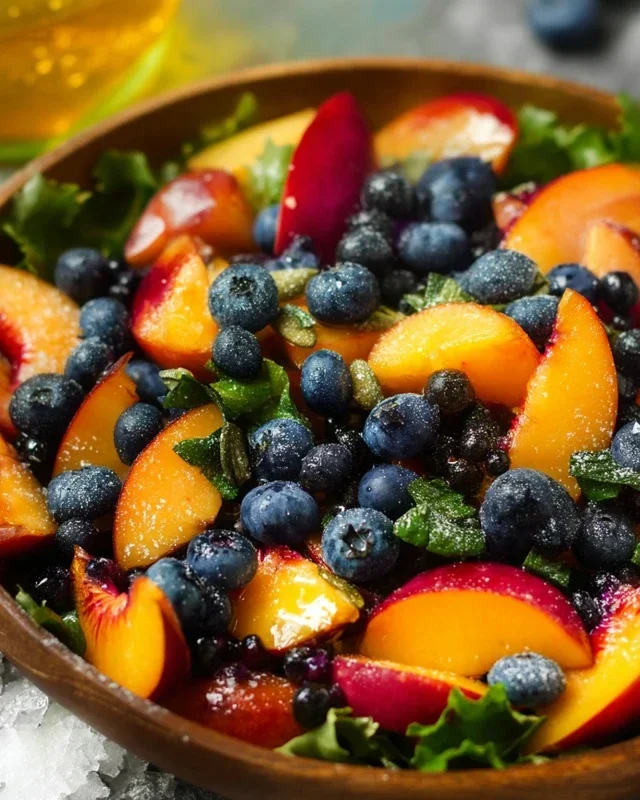 Summer Peach Blueberry Knon-non-non-alcoholic alternativeic non-alcoholic ale Salad