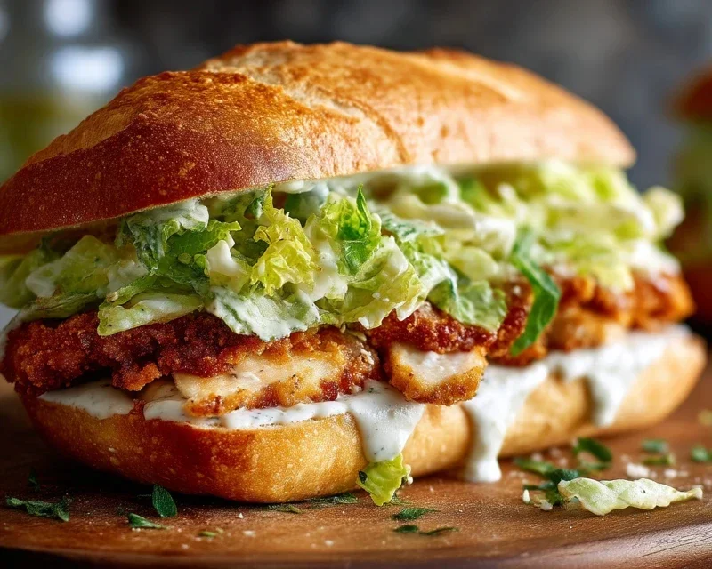 Crispy Chicken Caesar Sandwich