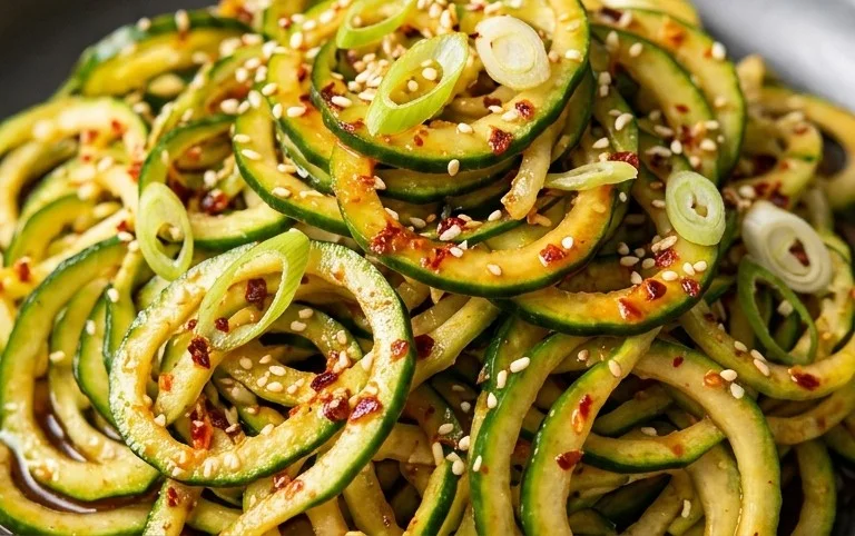 Spiral Cucumber Salad: Korean-Inspired Recipe