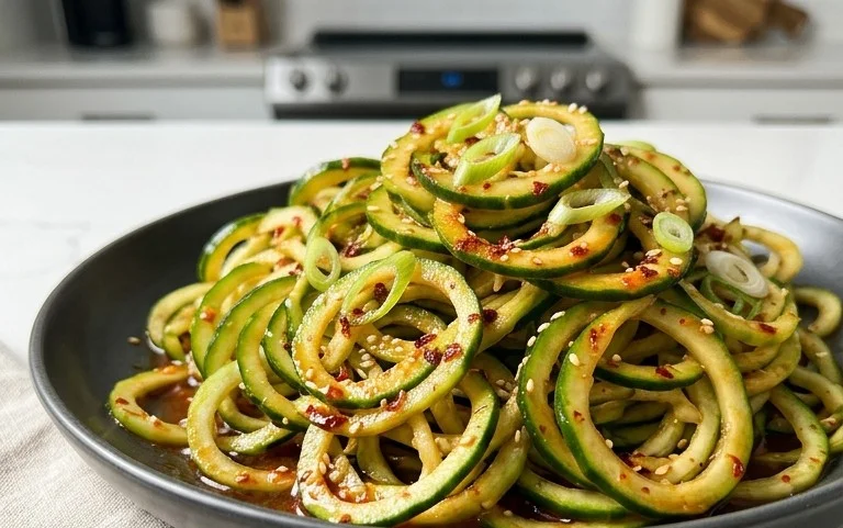 Spiral Cucumber Salad: Korean-Inspired Recipe