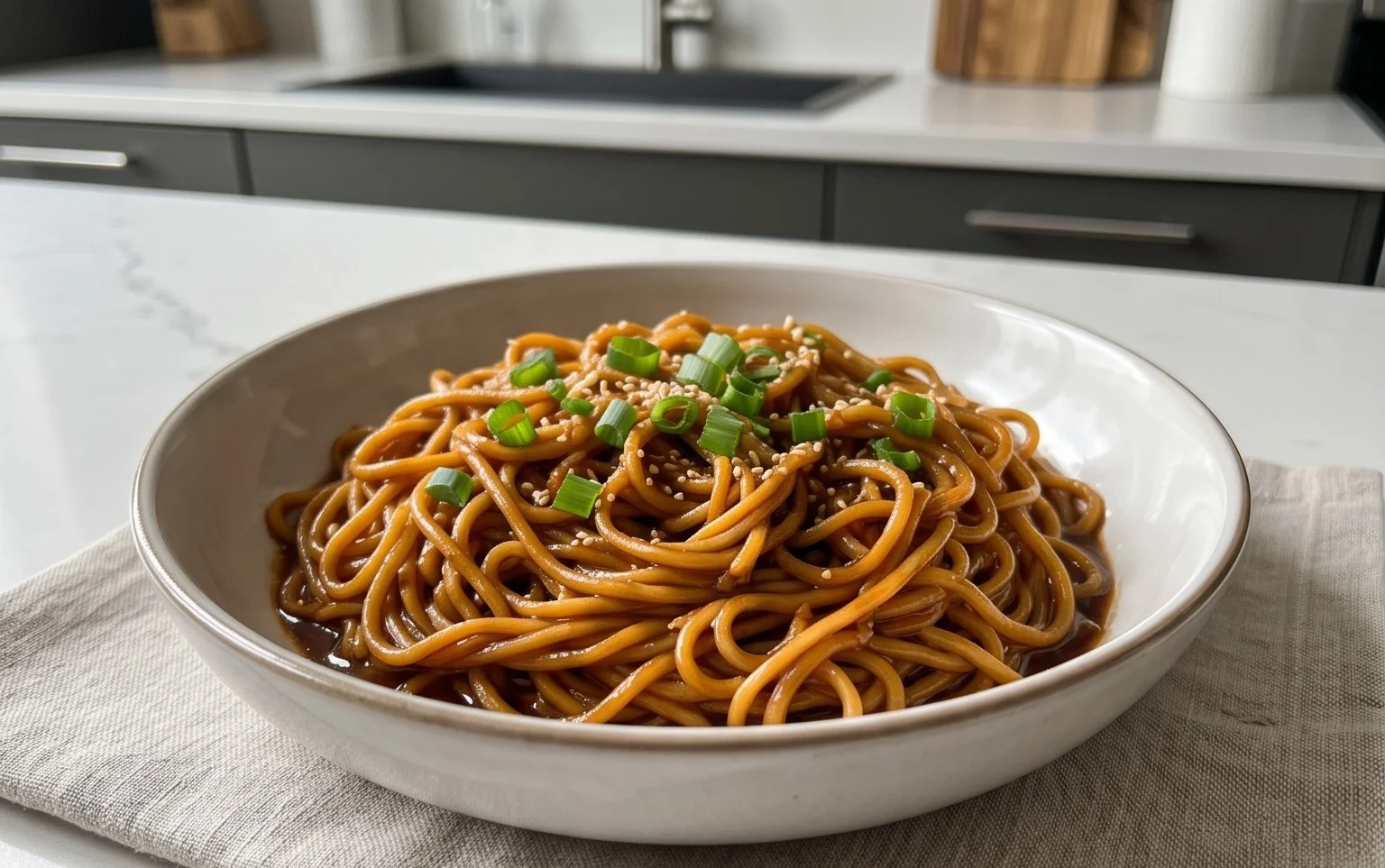 Easy Saucy Ramen Noodles