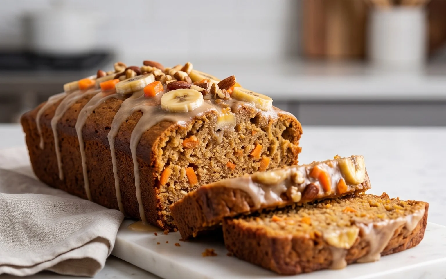 Dairy Free Carrot Cake Banana Bread