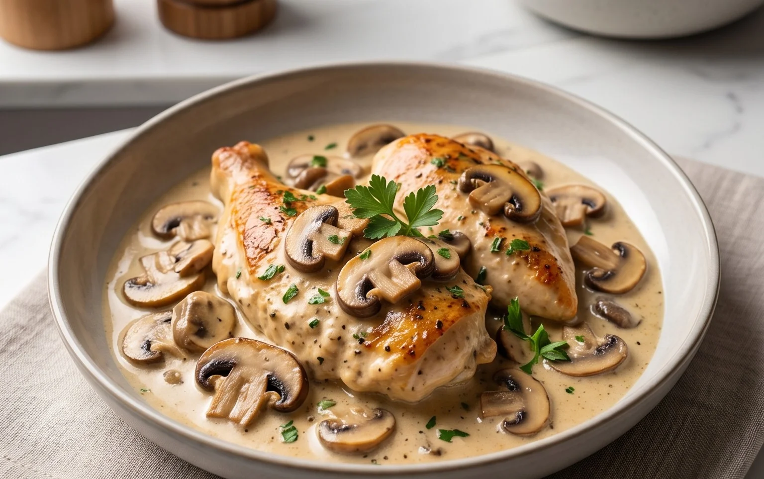 Creamy Mushroom Chicken Recipe