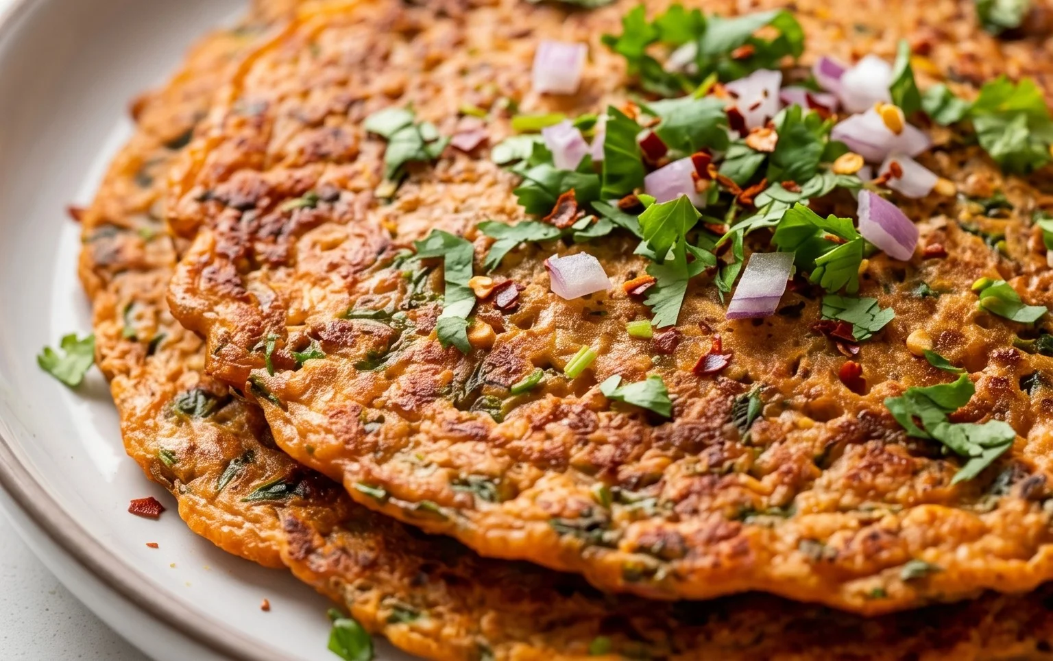 Masoor Dal Chilla | Savory Red Lentil Pancakes