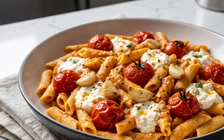 Roasted Tomato and Garlic Ricotta Pasta