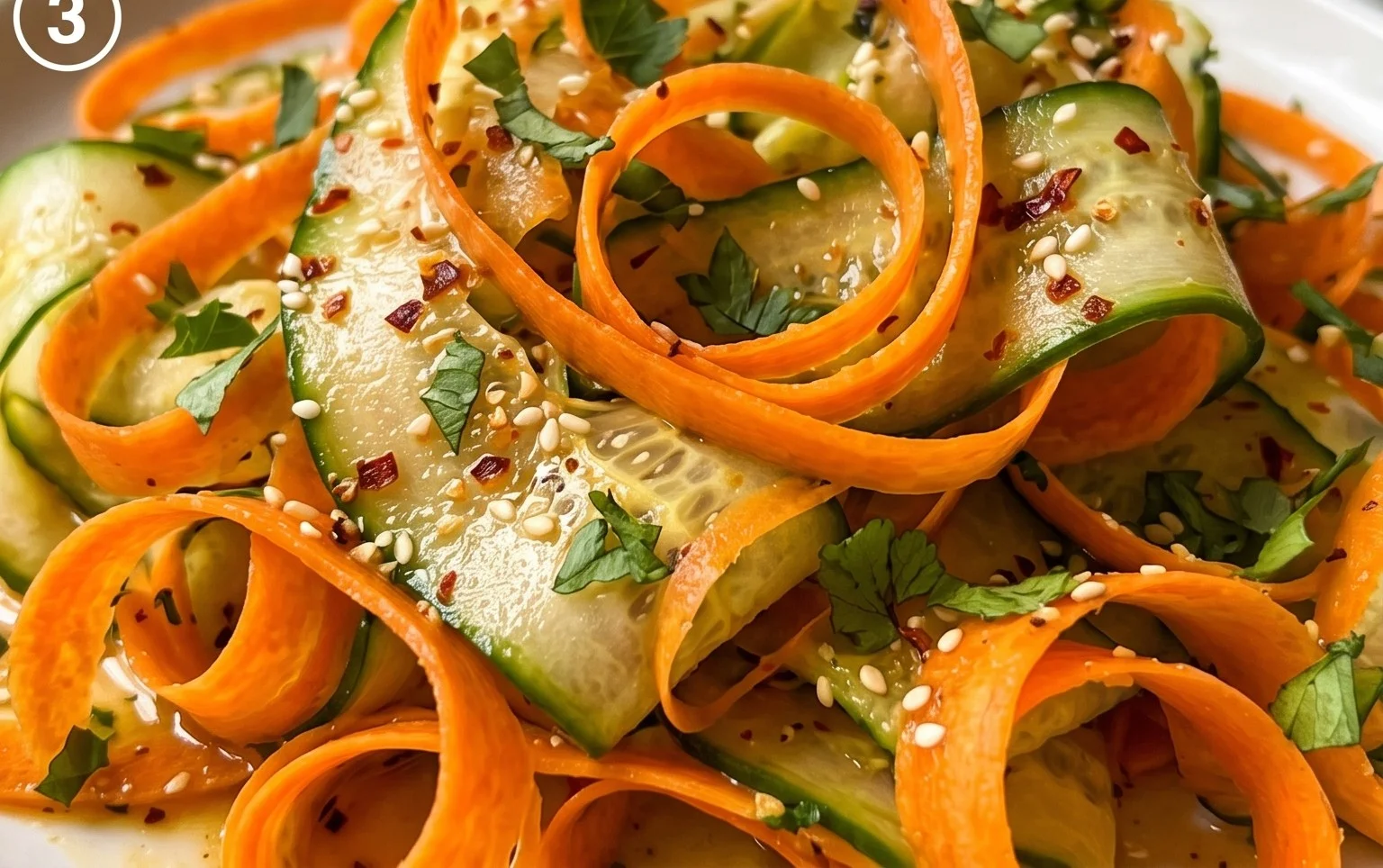 Carrot and Cucumber Ribbon Salad