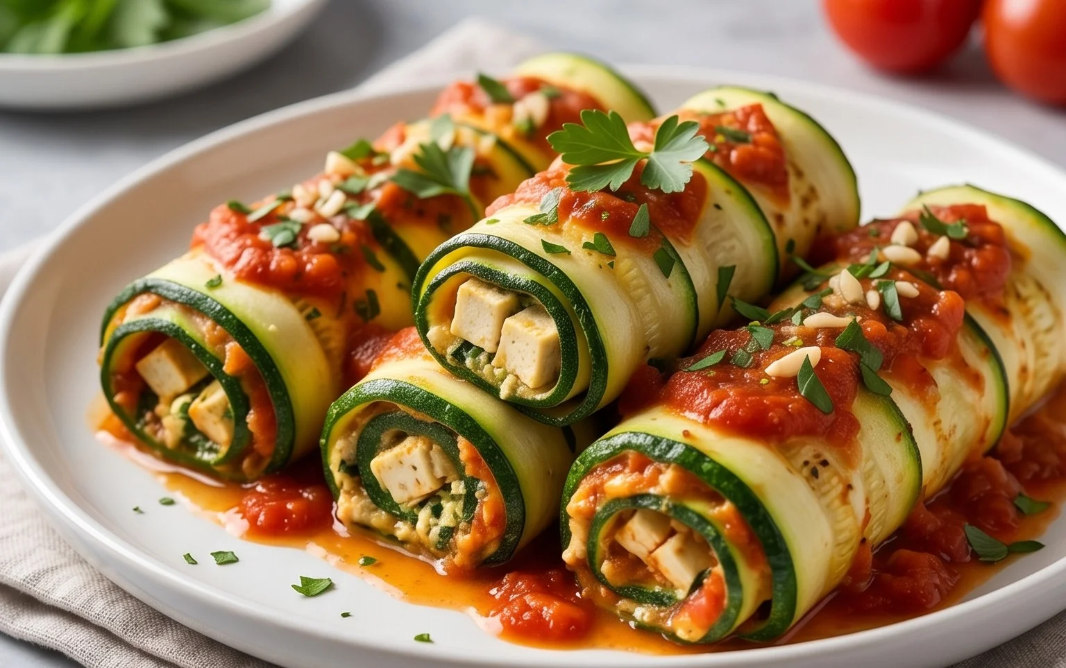 Vegan Zucchini Rollatini