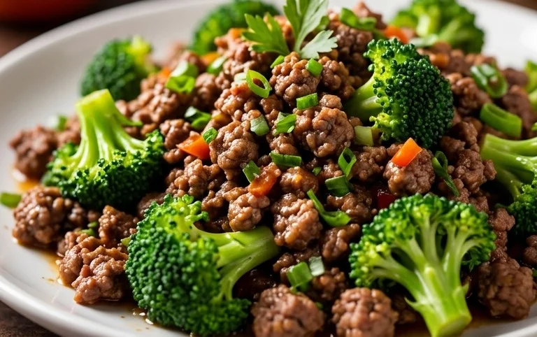 Ground Beef and Broccoli