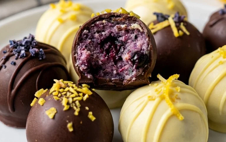 LEMON BLUEBERRY TRUFFLES