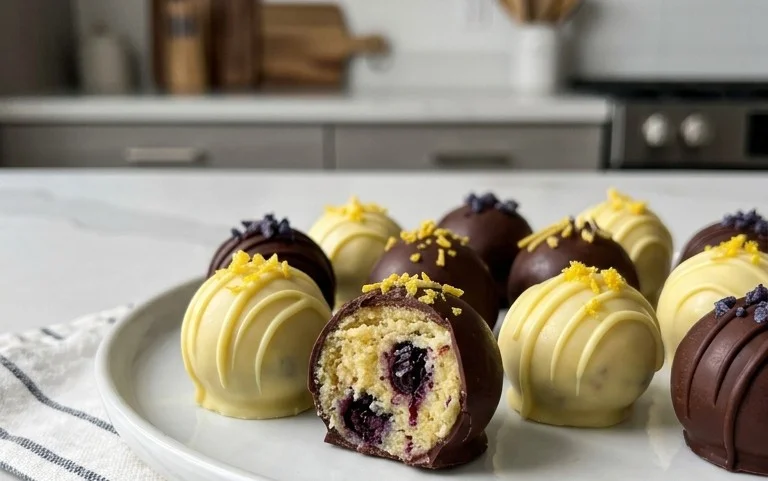 LEMON BLUEBERRY TRUFFLES