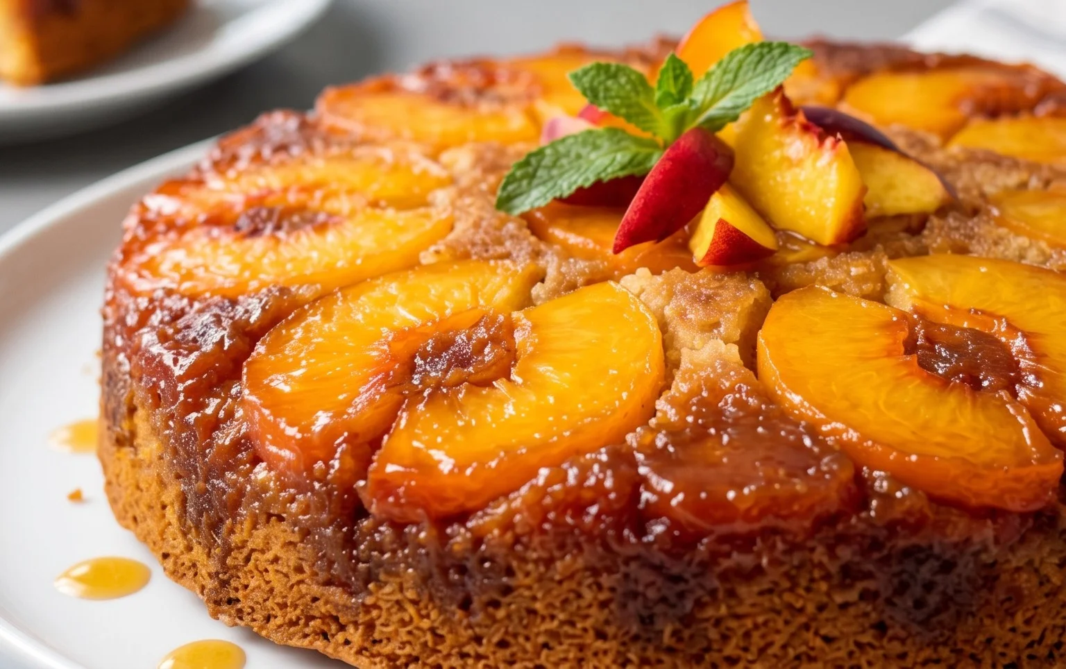 Peach Upside-Down Cake Recipe