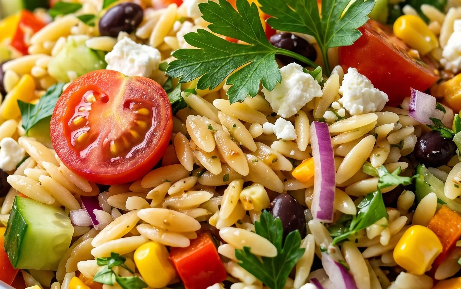 Rainbow Orzo Salad