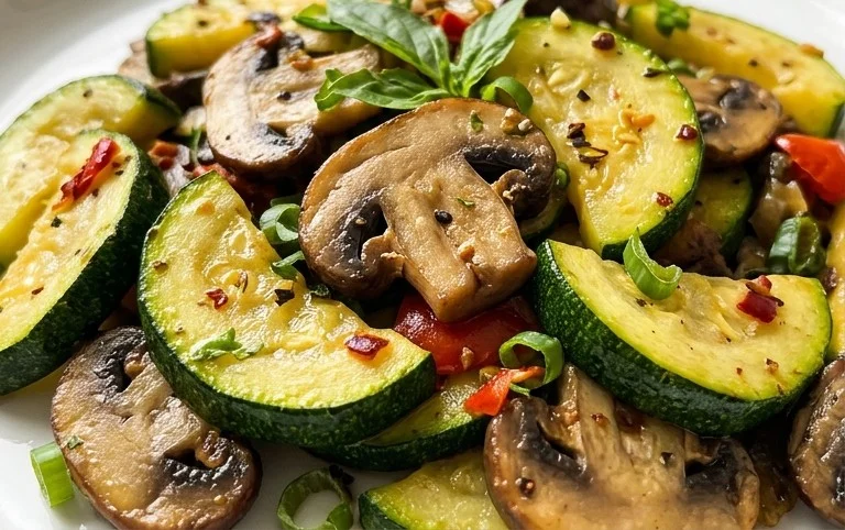 Skillet Zucchini and Mushrooms