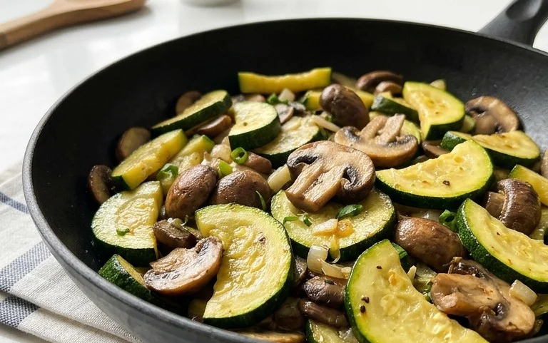 Skillet Zucchini and Mushrooms