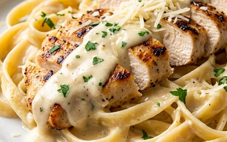 Low Calorie Chicken Alfredo