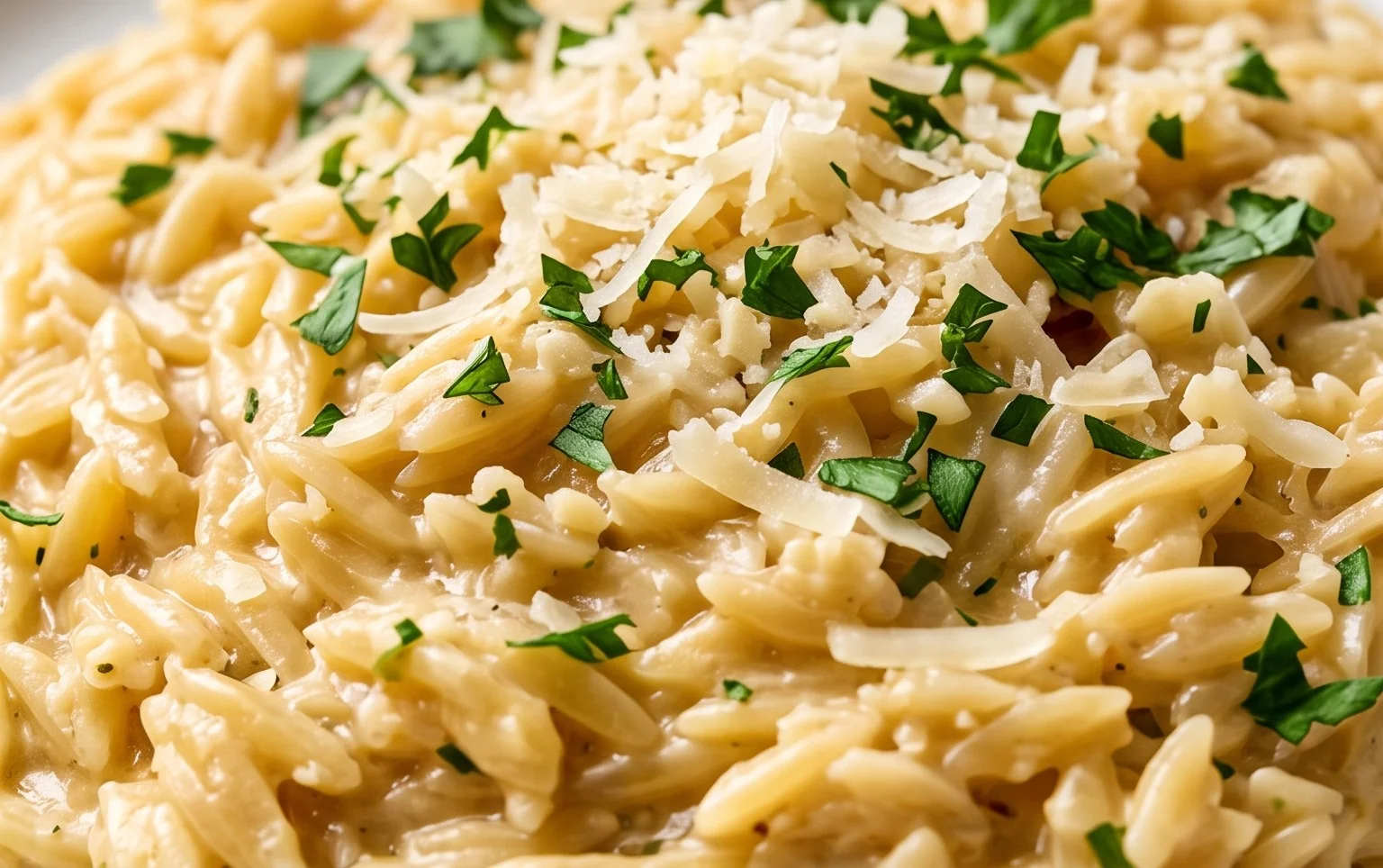 Creamy Garlic Parmesan Orzo