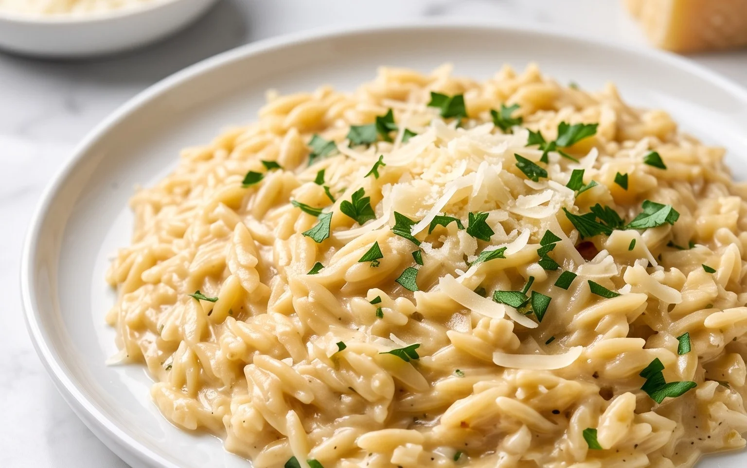 Creamy Garlic Parmesan Orzo