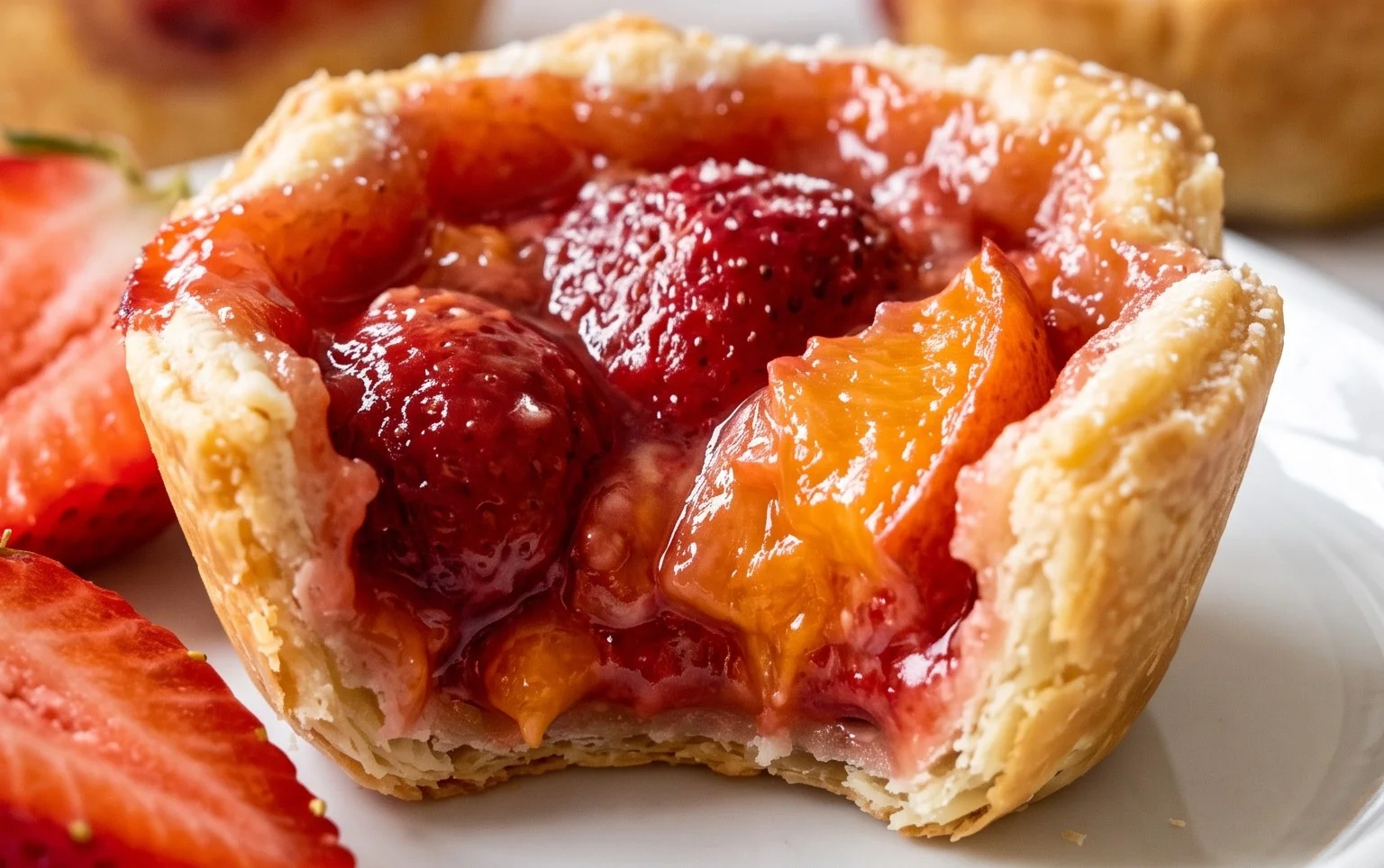 Strawberry Peach Pie Bites