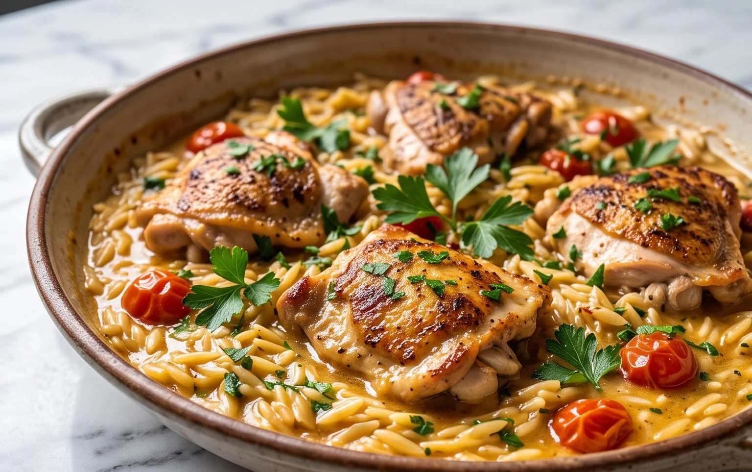 Chicken Orzo (30-Minutes, One-Pan)