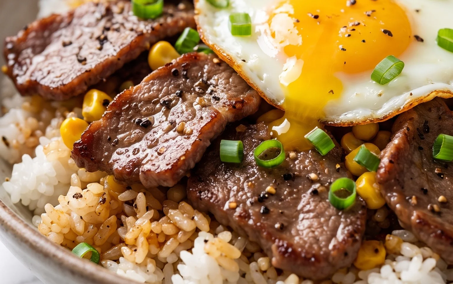 Beef Pepper Rice Bowl is a delicious meal option.