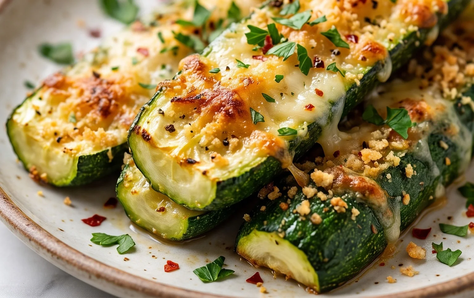 Baked Parmesan Zucchini