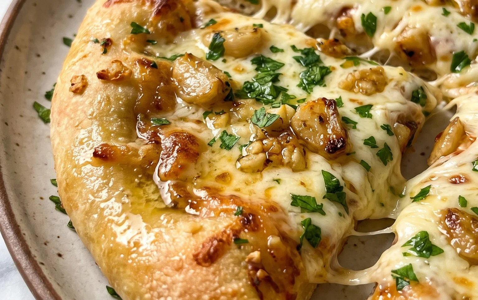 buttery garlic pizza