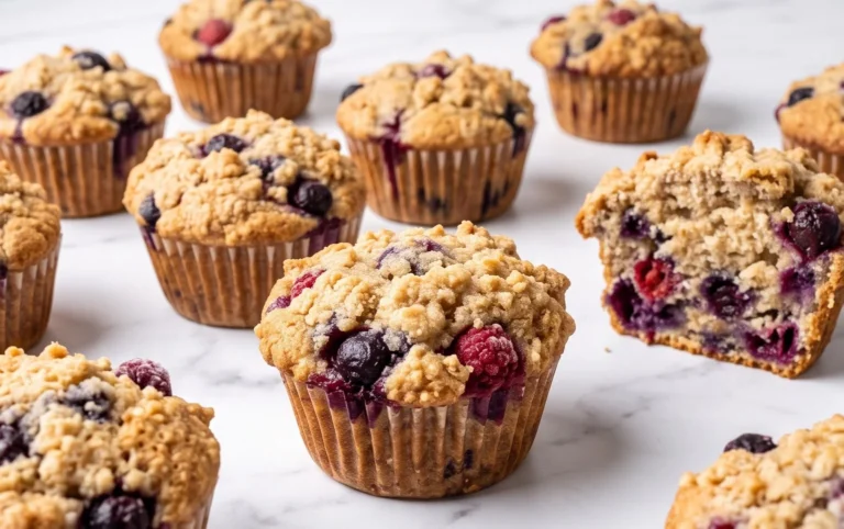 Bakery Style Mixed Berry Muffins | with Frozen Berries