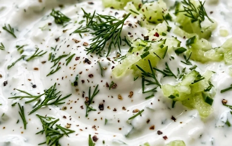 Cucumber Dip with Sour Cream and Dill