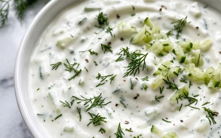Cucumber Dip with Sour Cream and Dill