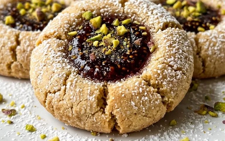 Cardamom Fig Thumbprint Cookies