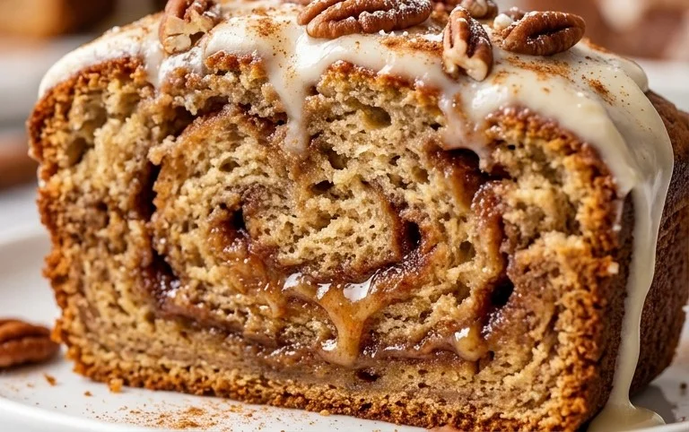 Cinnamon Roll Banana Bread