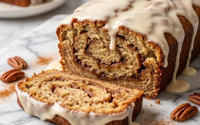 Cinnamon Roll Banana Bread