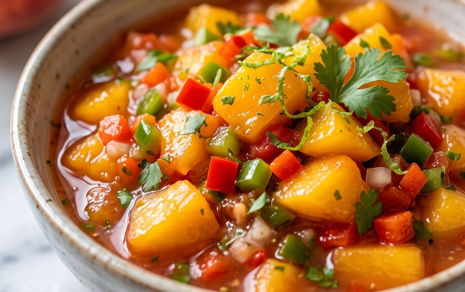 Sweet & Spicy Peach Salsa Canning Recipe