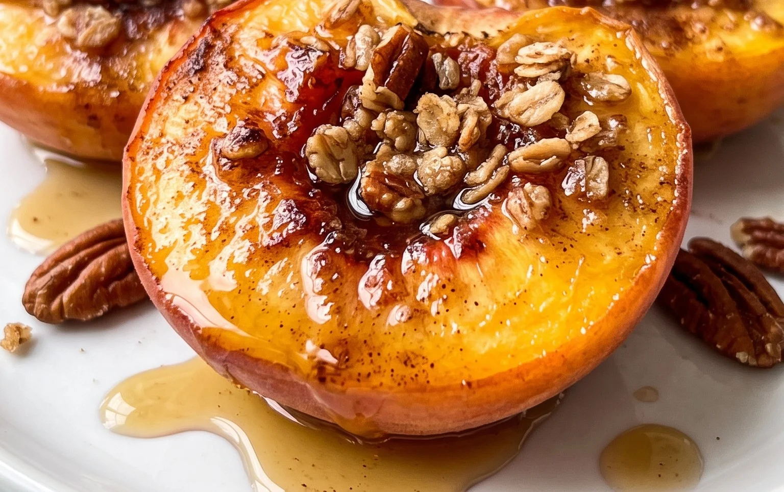 Cinnamon Sugar Baked Peaches