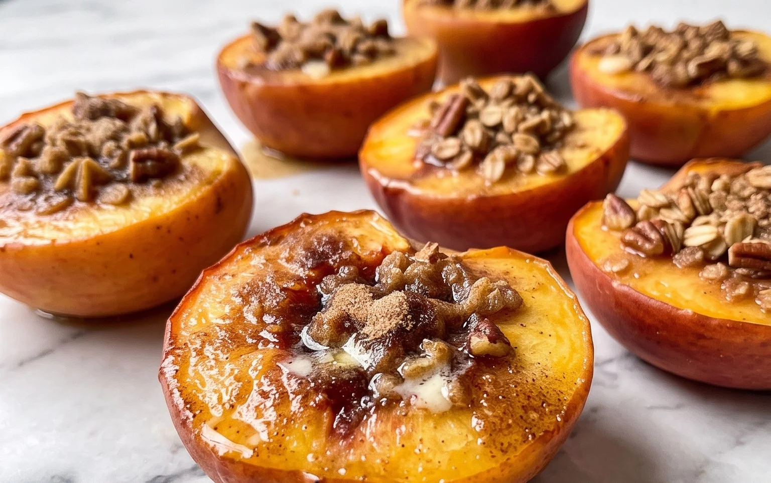 Cinnamon Sugar Baked Peaches