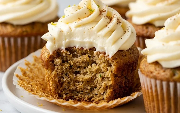 Zucchini Cupcakes with Cream Cheese Frosting